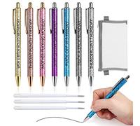 7 Pièces Stylos à Bille drôle,Métal Stylos à Bille Rétractables à Encre Noire de 1,0 mm,Le Stylo des Sept Jours de la Semaine,Parure de stylos quotidiens Describing Mentality,Avec étui et Recharges