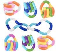 7 Pièces Tangle Fidget Toys Anti Stress Twisty Toy Décompression Stress Relief Stim Silent, Tournez Et Tirez À Volonté, Peut Être Démonté Et Remonté Par L'Utilisateur, Pour Enfants Et Adultes