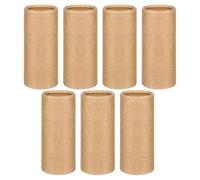 7 Pièces Tube Présent en Papier Kraft, Boîte Cylindrique 50 Ml | Finition Kraft Vierge, Format Rond Léger, Usage Retail et Fêtes, pour Petites Entreprises et Organisateurs
