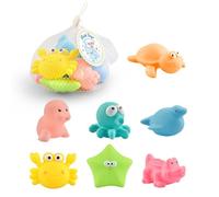 7 Poissons De Dessin Animé Pour Bébé, Jouet De Salle De Bain Interactif, Piscine À Pulvérisation D'eau, Jouet De Plage, Bateau Flottant D'intérieur, Cadeau Pour Bébé