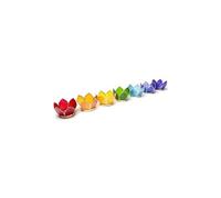 7 Porte-Bougies Fleurs de Lotus - Or
