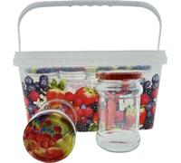 7 pots de confiture bocaux à confiture - 315 ml - dans le seau