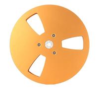 7 Pouces 1/4 Vide Enrouleur à Petit Moyeu, Universel 3 Trous Ouvert Bobine Audio Bande Vide Bobine en Aluminium Ouverture Machine Partie Enrouleur (Or)