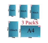 (7 pouces 152 x 91 mm) Lot de 3 films de protection transparents universels pour GPS de voiture A4 de 5, 6, 7,