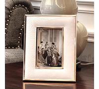 7 pouces cadre photo en cuir noir et blanc imitation peau de crocodile alliage cadre photo table de montage salon décorations pour la maison couple cadeaux 7 pouces A
