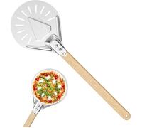 7 Pouces pelle a pizza perforée, spatule Pizza Paddle ronde en Aluminium Anodisé Dur,avec Résistance Aux Haute Températurespour