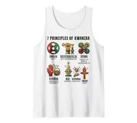 7 principes des icônes Kwanzaa avec Signification en Anglais Swahili Débardeur