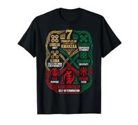 7 principes des Symboles Kwanzaa Adinkra panafricains T-Shirt