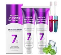 7-Pro Intensive Toothpaste,With 7 Probiotics,For Stain Removal,Enamel Repair & Fresh Breath,For Sensitive Teeth,Fluoride-Free,Fresh Mint. (size-2Pcs, Menthe poivrée naturelle-Q)