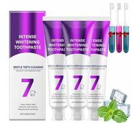 7-Pro Intensive Toothpaste,With 7 Probiotics,For Stain Removal,Enamel Repair & Fresh Breath,For Sensitive Teeth,Fluoride-Free,Fresh Mint. (size-3Pcs, Menthe poivrée naturelle-Z)