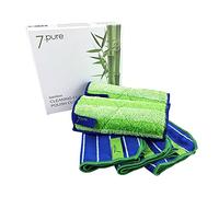 7.pure 7. Lot de 2 Chiffons en Bambou Pur et 3 Chiffons de Polissage, Propre, antibactérien, Non Pelucheux, sans poussière, Chiffon de Nettoyage