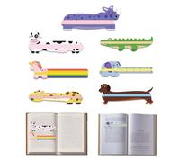 7 Règle de Lecture pour Enfants, Bandes de Lecture Guidée et Marque-Page pour Dyslexie, Ligne de Lecture Colorée Animal, Outils Pédagogiques pour Professeurs, Élèves et Débutants