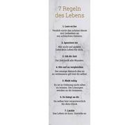 7 règles de la vie blanc Vers. 2 Motivation Art print Slimposter - 30,5x91,5