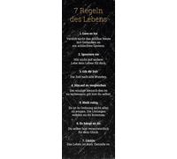 7 règles de vie black Vers. 2 Motivation Art print Slimposter - 30,5x91,5