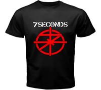 7 Seconds Hard Punk Rock Band T Shirt Casual Graphic Comfortable Tops Black S