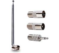 7-Section Antenne Télescopique Fm 75 Ohm, Fm Antenne Radio Antenne Chaine Hifi Pour Mini-Récepteur, Récepteur Dab Am Fm 75 Ohm, Compatible Avec Denon, Roberts, Marantz, Yamaha, Pionnier