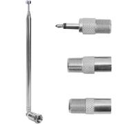 7-Section Fm Antenne Radio Télescopique 75 Ohm, Connecteur Mâle De Type F Avec Adaptateur, Récepteur Dab Am Fm, Antenne Chaine Hifi Pour Mini-Récepteur Radio Stéréo Scanner Radio
