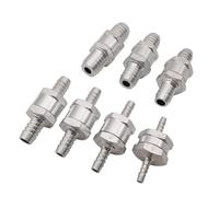 7 Size Silver Valves Aluminium Alloy Fuel Non Return Check Valve 4mm/6mm/8mm/10mm/12mm/14mm/16mm One-Way Valve(6mm)