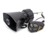 7 sons fort avertissement de voiture alarme Police feu sirène klaxon haut-parleur avec télécommande marron 12 V 100 W 1 pièce