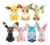 7 styles de véritables poupées peluches Pokémon Évoli. Figurines anime mignons Jolteon, Voltali, Noctali, Phyllali, Givrali, Nymphali. Jouets en peluche de 23-26 cm pour cadeaux d'anniversaire et de f