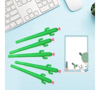 7 Stylos Cactus,1 Lot De Bloc-Notes,Stylo Gel Noir,Stylo D'écriture Cactus