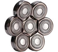 7 têtes de rasoir électrique, lame flottante lavable de rechange pour homme (noir)