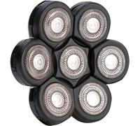 7 têtes de rasoir électrique, lame flottante lavable de rechange pour homme (noir)