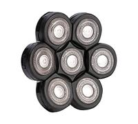 7 têtes de rasoir électrique, lame flottante lavable de rechange pour homme (noir)