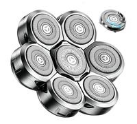 7 têtes de rechange pour rasoirs électriques - Compatibilité universelle avec la plupart des marques, têtes de rechange pour le toilettage de la tête et du visage pour homme (argent/1 pièce)
