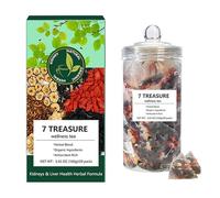7 Treasure Wellness Tea, Kidney Tea Formula Ginseng Seven Treasure TeaBags, Ginseng Goji Beeren Tee, 20/40/60 PCS Formel Sechs Schatz Tee (1)