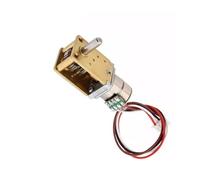 7-type 10MM Speed Reduction Stepper electronic starter DC 5V 2-Phase 4-Wire Full Metal Gearbox Worm Gear Stepper electronic starter IINKUEYK((A) Ratio 21)