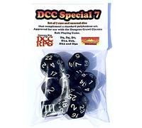 7 Unusual Dice Set Approved for Use with Dungeon Crawl Classics - Black