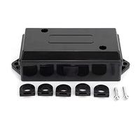 7 Way Trailer Wiring Junction Box | Weatherproof Wire Cord Organizer for Trailers/Boats/Trucks | ABS Plastic Housing with 7 Terminal Studs