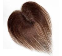 7 x 11 cm for femme avec frange de rideau, 25,4 cm, perruque superposée invisible, clip dans la partie centrale, postiches for cheveux clairsemés Effet naturel et Volumineux(Brown)