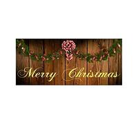 7 X 16 Ft Joyeux Noël Vacances Bannière Couverture De Porte De Garage Peintures Murales Hiver Bonhomme De Neige Père Noël Extérieur Grande Couverture De Porte Décoration Intérieur Extérieur (F, D)