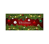 7 X 16 Ft Joyeux Noël Vacances Bannière Couverture De Porte De Garage Peintures Murales Hiver Bonhomme De Neige Père Noël Extérieur Grande Couverture De Porte Décoration Intérieur Extérieur (I, D)