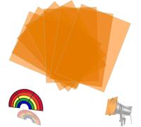 7 x 29.7 x 21 cm Photographic Jelly Orange Color Filters Transparent Layered A4 Filters for LED Light Studio Flash Photo Correction Color DIY