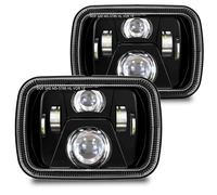 7 x 6 5 x 7 H6054 LED Headlights High Low Beam Sealed Headlamps DOT 110 W 8400 LM Compatible avec Jeep Cherokee XJ Wrangler YJ Comanche MJ GMC Savana Safari Ford Replacement Black