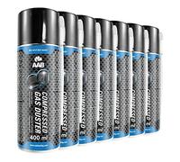 7 x AAB Bombe Air Sec 400ml, Bouteille Air Comprimé, Nettoyage des Ordinateurs, Dépoussiérant en Spray, Enlever la Poussière, Sans Odeur Aérosol, Computer Cleaner, Informatique Matériel