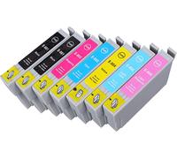 7 x Cartouche d'encre avec puce compatible Epson C13T08074011, T0807 pour imprimantes Stylus Photo P50, Stylus Photo PX660, Stylus Photo PX700W, Stylus Photo PX710W, Stylus Photo PX720WD, Stylus P