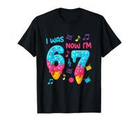 7 Year Old Birthday Music 6 Now I'm 7 67 Drôle pour Les Enfants T-Shirt