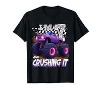 7 Year Old Boys Monster Truck It's My 7th Birthday Party T-Shirt