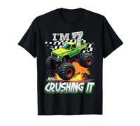 7 Year Old Boys Monster Truck It's My 7th Birthday Party T-Shirt