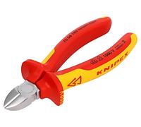 Knipex Pince coupante de côté 70 06 140, chromée, manches bi-matière isolées VDE 140 mm