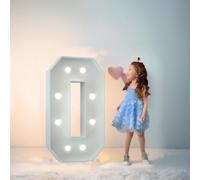 70/100/120cm Marquee Letters Numbers Large Light Up Letters Baby Shower Decorations Wedding Engagement Proposal White Party Decorations Sign Big Cardboard Backdrop(Letter O,100cm/3FT)