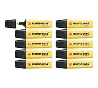 [70/144-10] STABILO Lot de 10 Surligneurs BOSS ORIGINAL Pastel Pointe Biseaut...