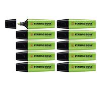 [70/33-10] STABILO Lot de 10 Surligneurs BOSS ORIGINAL Rechargeable Pointe Bi...