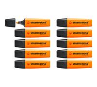 [70/54-10] STABILO Lot de 10 Surligneurs BOSS ORIGINAL Rechargeable Pointe Bi...