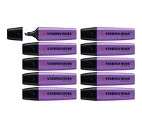 [70/55-10] STABILO Lot de 10 Surligneurs BOSS ORIGINAL Rechargeable Pointe Bi...