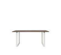70/70 Table à Manger 170x85 Chêne Fumé/ Blanc